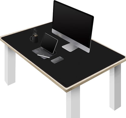 ZORESYN Large PU Leather Desk Mat Black 51.2x27.6 Inches, Waterproof Gaming by ZORESYN