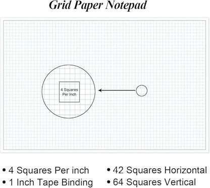 Engineering Graph Paper Pads, 11x17 Quadrille 75 Sheets/150 Pages Grid Paper - Image 3