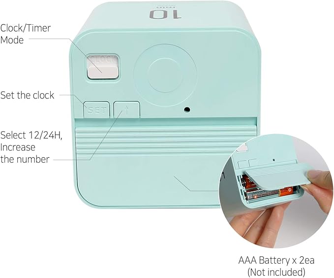 mooas Multi Clock Time Cube Timer, Alarm & Backlight Desk Productivity - Image 6