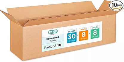 Long Shipping & Moving Boxes 30x8x8 inches by IDLPackaging