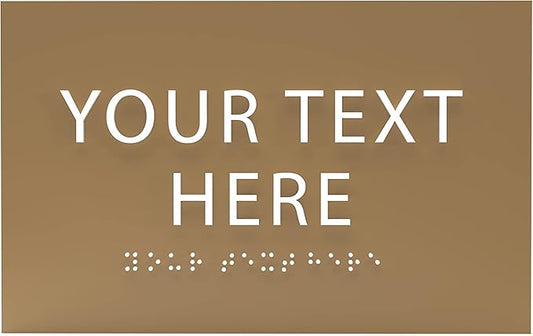 6" X4" Personalized Custom Sign- Tactile Graphics Grade 2 Braille Text | ADA by ADACentralSigns