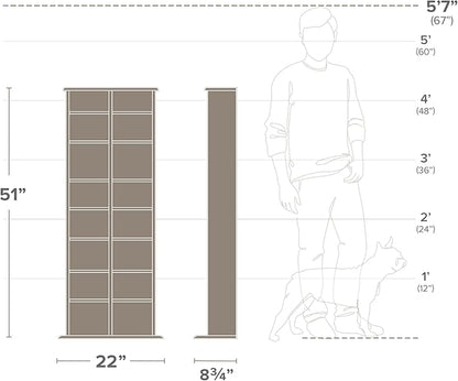 Prepac 2 Column Tall Cabinet Media, Double Multimedia Storage Tower - Image 4