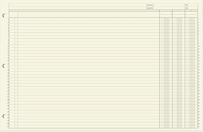 BookFactory Ledger Pad/Large 3 Column Accounting Ledger Columnar Pads - Image 2