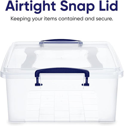 Superio Storage Bins with Lids, Stackable Totes, BPA Free, Odor Free, Organizer - Image 4
