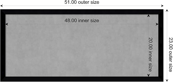 Amanti Art Black Framed Magnetic Board 23x51 Oversize Vision Board - Image 3