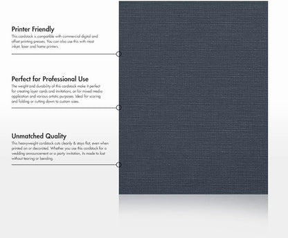 LUXPaper 8.5" x 11" Cardstock | Letter Size | Nautical Blue Linen | 100lb. - Image 8