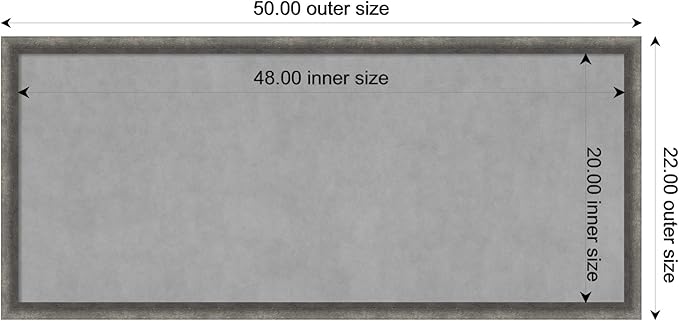 Amanti Art Grey Framed Magnetic Board 22x50 Oversize Vision Board - Image 4