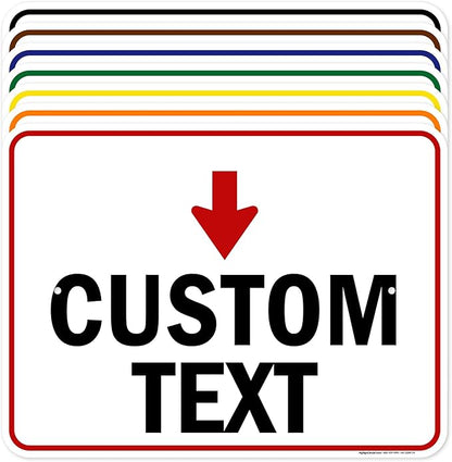 Custom Arrow Directional Sign, 18x24 Inches, Rust Free .063 Aluminum, Fade by MySignCenter