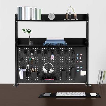Dlinanta Clamp-On Pegboard Desk Organizer, 2-Tier Clamp On Desk Shelf - Image 4