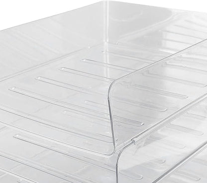 Jeanoko Desk Letter Tray Set Transparent Stackable Organizer - Image 7