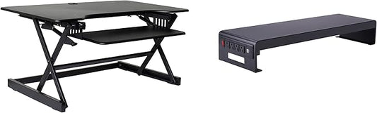 Rocelco 40" Large Height Adjustable Standing Desk Converter by Rocelco