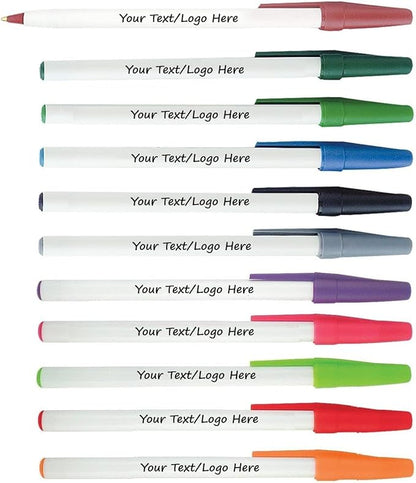 Personalized Stick Pens With your Custom Logo or Text-500 Pack Bulk-for by Sypen