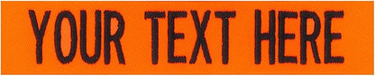 Custom Uniform Name Tapes Solid Colors. Neon Orange Fabric, 3.5 Inch Sew on by NORTHERNSAFARI
