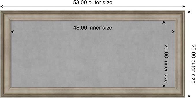 Amanti Art Silver Framed Magnetic Board 25x53 Oversize Vision Board - Image 4