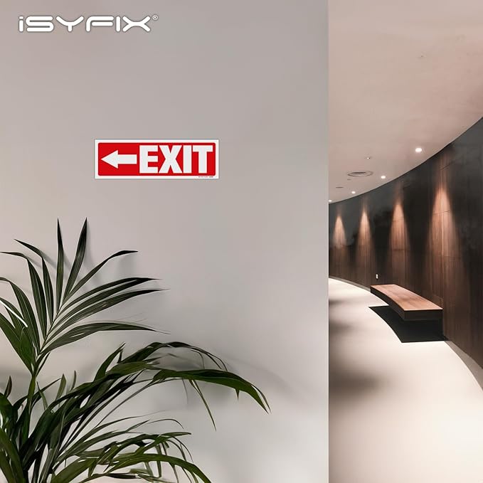 iSYFIX Exit Signs Stickers 12 Pack 12x4 Inch - Image 2