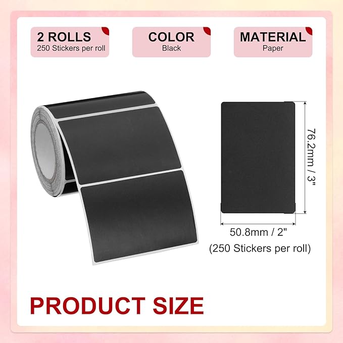 PATIKIL 2 x 3 Inch Rectangle Inventory Color Coding Labels 2 Roll, Square - Image 2