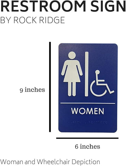 USA Made - Men's and Women's Restroom Signs ADA-Compliant Bathroom Door Signs - Image 4
