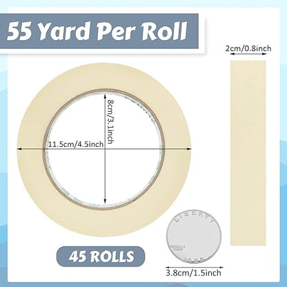 Fainne Masking Tape Bulk General Purpose Masking Painting Tape 55 Yards - Image 2