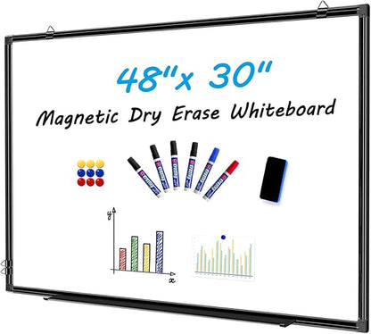 H-Qprobd 48"x30" Magnetic White Board Dry Erase Wall Mount Whiteboard by H-Qprobd