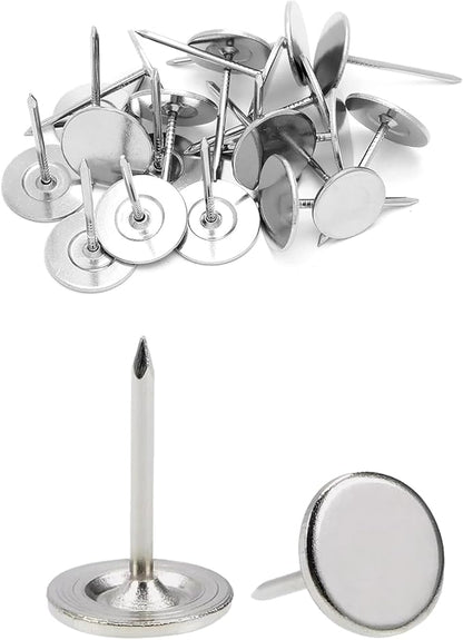 Silver Heavy Duty Thumb Tacks, Extra Long Push Pins by lengedhope