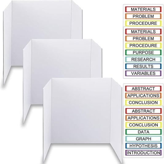 Trifold Display Boards with Colorful Self-Adhesive Sheets – 24 x 16 Inch by LonlyEagle