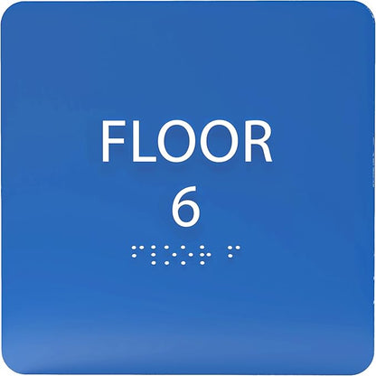 Royal ADA Floor 6 Sign with Braille – Made from Durable Acrylic and Ready to by ADACentralSigns