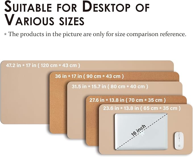 Cork Desk Mat - Small Dual-Sided Desk Pad - Image 5