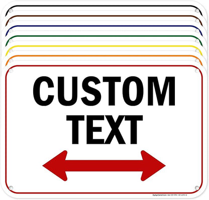 Custom Arrow, Custom Directional Sign, Two Way Arrow, 12x18 Inches, 55 mil by MySignCenter