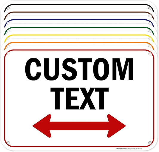 Custom Arrow, Custom Directional Sign, Two Way Arrow, 12x18 Inches, 55 mil by MySignCenter