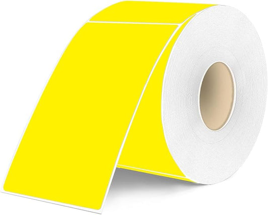 3×5 Inch Yellow Removable Thermal Labels, Waterproof Thermal Label, 240 Sheets by Yeachlaing