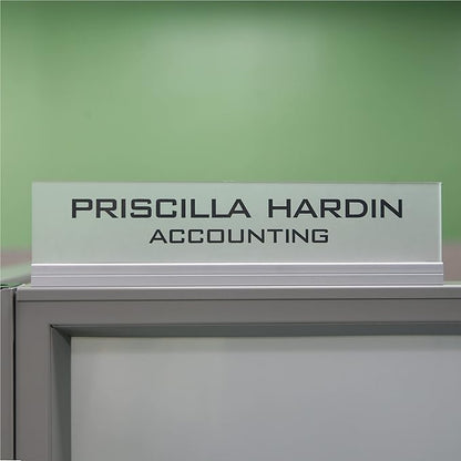 Printex Design - Personalized Office CUBICLE Name Plate & Sign. Modern Aluminum - Image 3