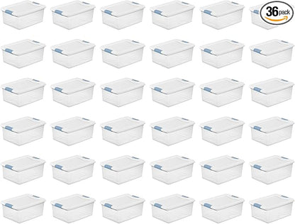 Sterilite 36-Pack Latching Box, Under Bed Storage Bins by Sterilite