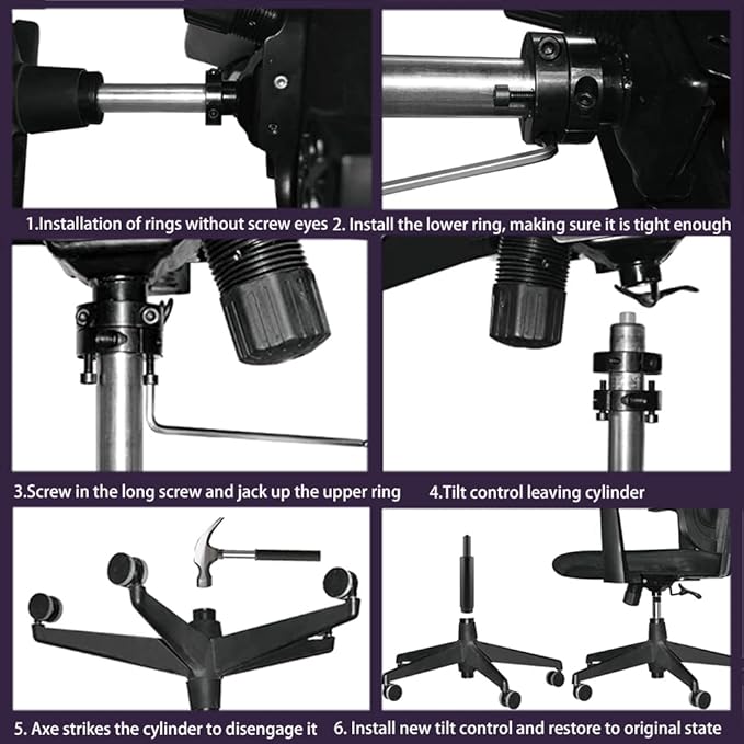Gjpwyfdc Gaming Chair Tilt Mechanism Replacement, Heavy Duty 6'' X 8.7''- - Image 4