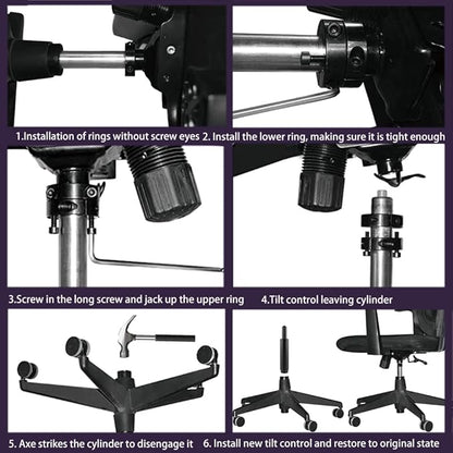 Gjpwyfdc Office Chair Tilt Mechanism Replacement, Heavy Duty 3.1'' X 3.1''- - Image 4