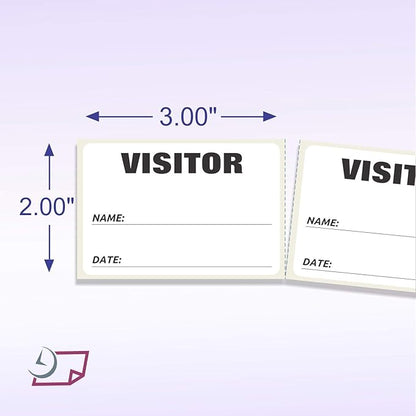 NextDayLabels - 3 x 2 Visitor Labels Pass, ID Labels and Safety Identification - Image 2