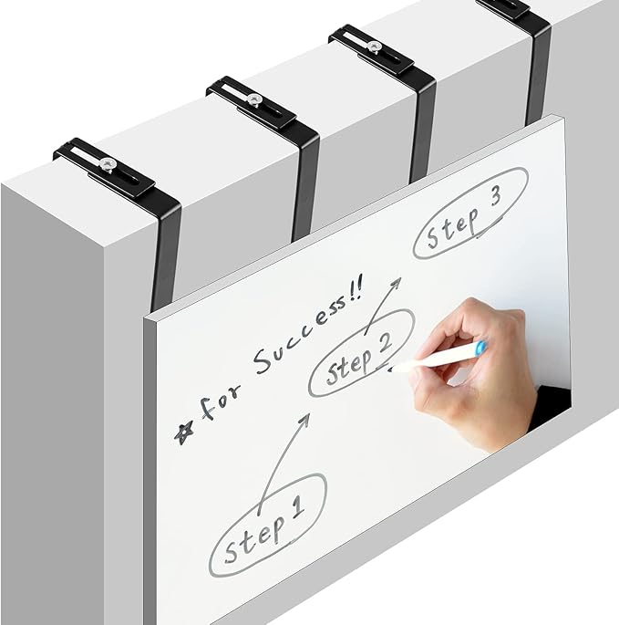 Amylove 8 Pcs Adjustable Cubicle Hanger Universal Partition Metal Cubicle Hooks - Image 7