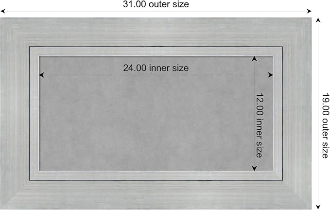 Amanti Art Silver Framed Magnetic Board 19x31 Small Vision Board - Image 3