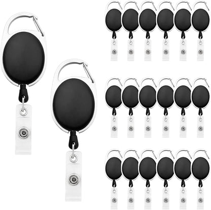 Fushing 20Pcs Retractable ID Badge Holders ID Badge Reels by Fushing