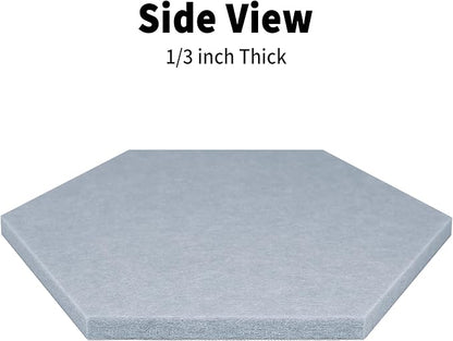 12'' Medium Hexagon Cork-Bulletin Board Tiles Adhesive 10PCS 12x10 inch - Image 3
