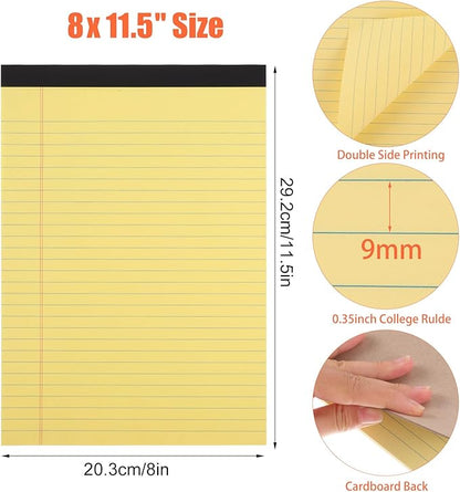 Thboxes 8 Pack Colored Legal Pads, Totally 400 Sheets Legal Pads 8 x 11.5inch - Image 3