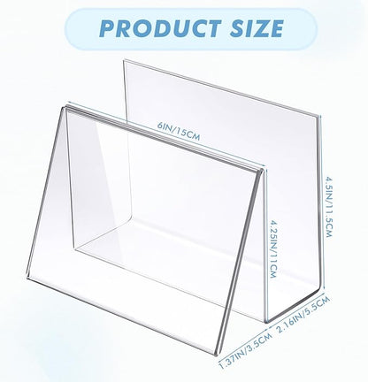 Vicenpal 20 Pcs Clear Acrylic Postcard Holder Business Card Holder Greeting - Image 2
