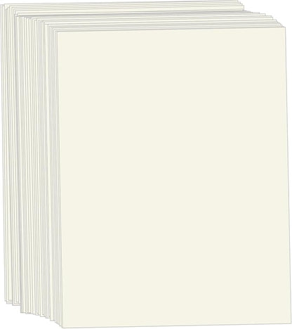 100 Sheets Cream Cardstock 8.5 x 11, Creebe 65lb Ivory Card Stock Off White by Unknown