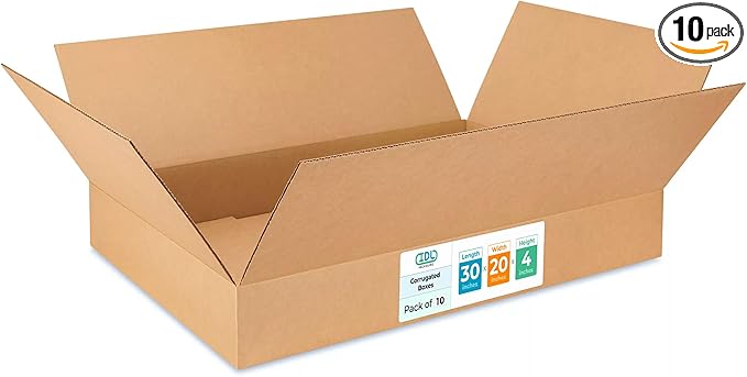 Large Shipping & Moving Boxes 30x20x4 inches by IDLPackaging