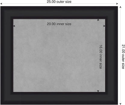 Amanti Art Black Framed Magnetic Board 21x25 Small Vision Board - Image 2