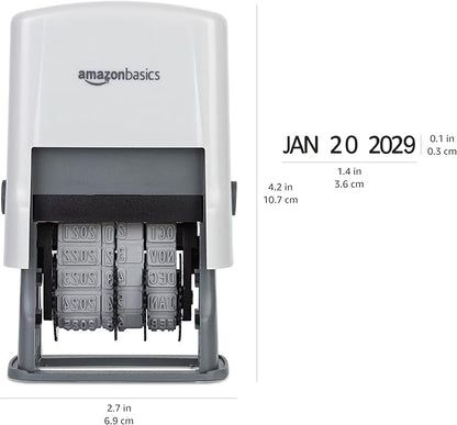 Amazon Basics Self-Inking Date Stamp, Rectangular, 2.56" x 1.69" x 4.13" - Image 5