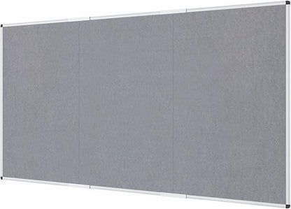 VIZ-PRO Large Fabric Bulletin Board/Foldable Notice Board Felt Gray, 96 X 48 by VIZ-PRO