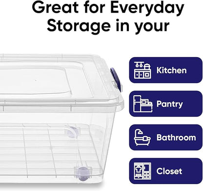 Superio Storage Bins with Lids, Stackable Totes, BPA Free, Odor Free, Organizer - Image 7