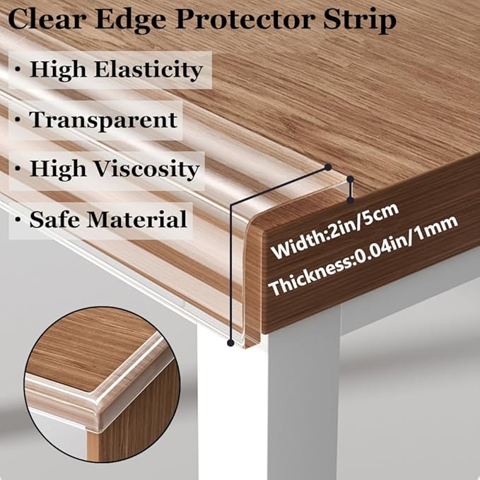 Baby Proofing Edge Protector for Kid Clear Edge Protector Strip Safety Corner - Image 2