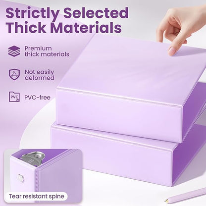 SUNEE 3 Ring Binder 3 Inch 1 Pack - Image 4