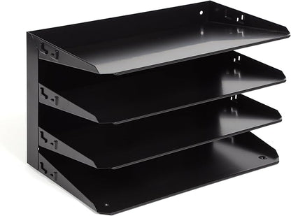 Huron Desktop Horizontal 4-Slot Legal File Binder Organizer Storage Letter Tray - Image 5